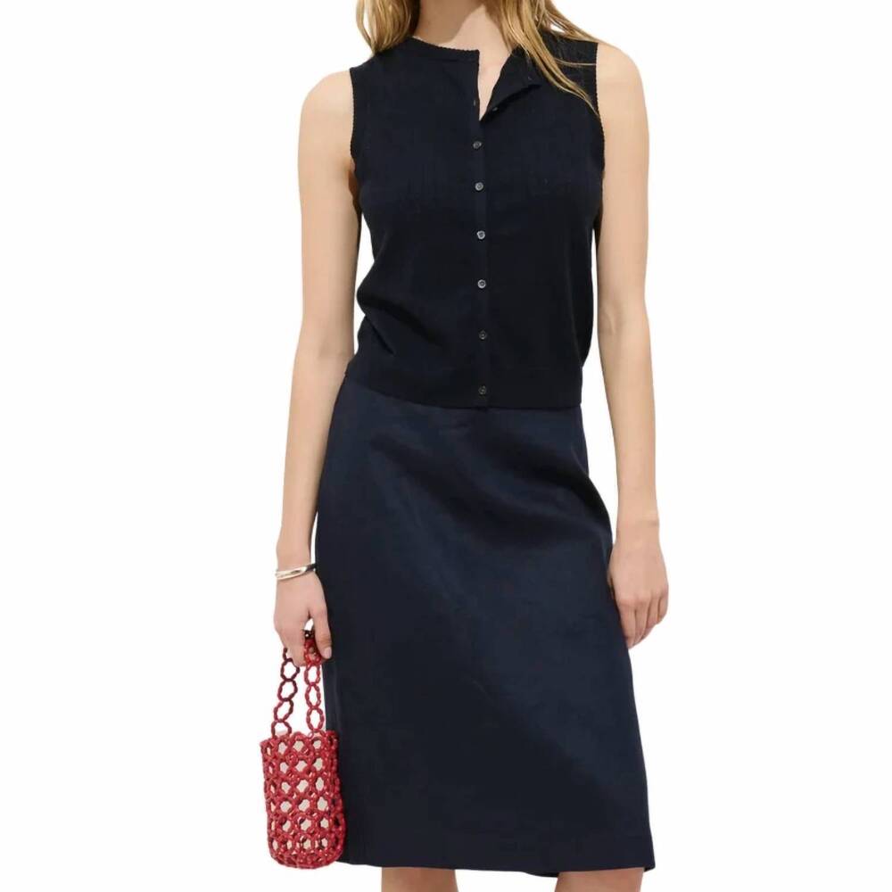 NEW ALEX MILL odette sweater tank in navy
